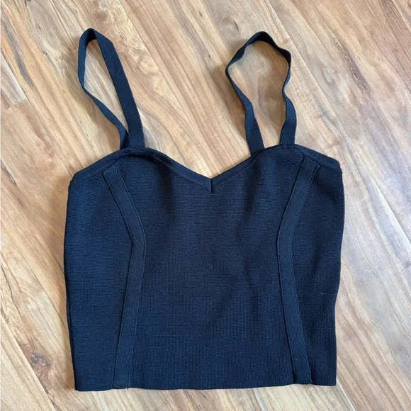 DISSH - sweetheart black knit top - black - Picture 2 of 3